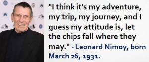 Leonard Nimoy, born March 26, 1931. #LeonardNimoy #MarchBirthdays # ...