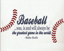 Babe Ruth, Baseball Quote. Vinyl De cal- Children's decor, Sports ...
