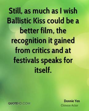 Donnie Yen - Still, as much as I wish Ballistic Kiss could be a better ...