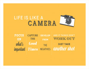 Camera Quotes And Sayings Life is like a camera.