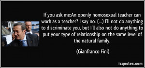 If you ask me:An openly homosexual teacher can work as a teacher? I ...