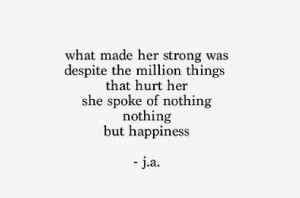 She spoke nothing but happiness
