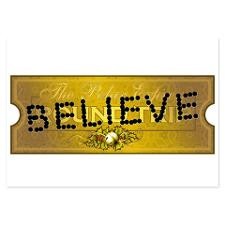 Polar Express Punched Ticket - BELIEVE 3.5 x 5 Fla for