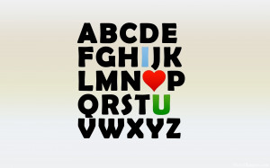 Alphabet I Love You Quote High Resolution Wallpaper, Free download ...