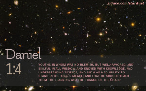 Bible Quote Daniel 1:4 Inspirational Hubble Space Telescope Image