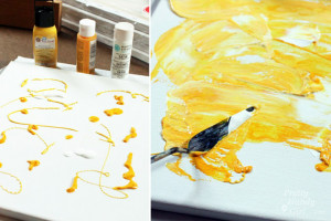 Let the painting thoroughly dry! (Must have patience.)