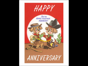 Happy Anniversary Cartoon Cowboys