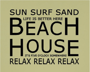 beach house quotes wall words decals lettering sayings