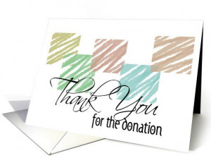 Thank you for the donation- Simple Color Sketch Blocks card