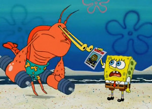 LOL funny cartoon spongebob tattletale strangler larry the lobster