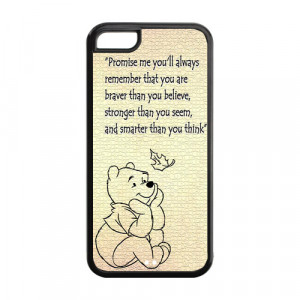 Winnie the Pooh Quote Cartoon Snap On Protective Hard Shell Gel Rubber ...