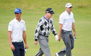 ... one-minute Turnberry - MAtteo Manassero, Tom Watson and Sergio Garcia
