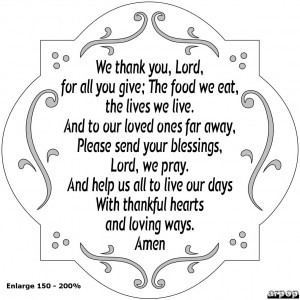 We thank you, Lord, for all you give; The food we eat, the lives we ...