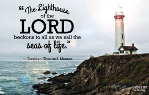 from His lighthouse evermore,