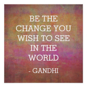 Motivational GANDHI Quote Poster Perfect Poster