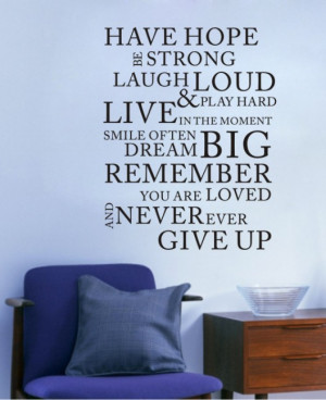 ... Strong... 0772 Wall Decal Quote Wall Lettering Art Words Wall Sticker