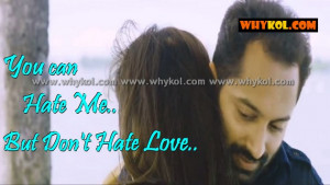 Love quotes in malayalam film in Haram