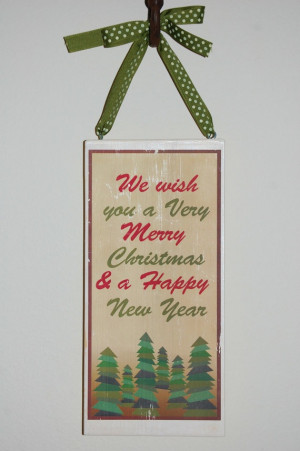 wooden sign with Christmas quote on Etsy, $10.00