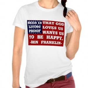 Benjamin Franklin Beer quote funny party tank top