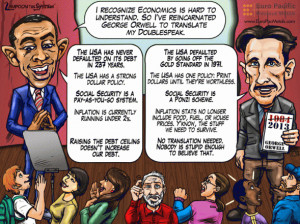 Obama Doublespeak: The Cartoon