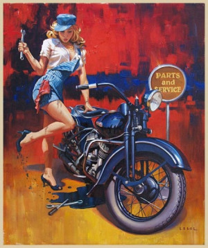 ... Girls, David Uhl, Motorcycles Art, Motorcycles Pinup, Pinup Art, Pin
