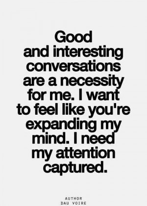 Good & interesting conversations...