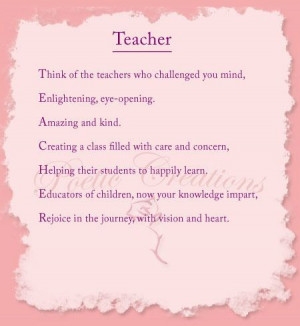 Inspirational poems, quotes, sayings, teacher