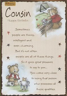 ... cousin | ... , Male Relation Birthday Cards, Male Cousin, Cousin Happy
