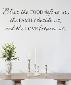 Love this wall quote for a dining room!