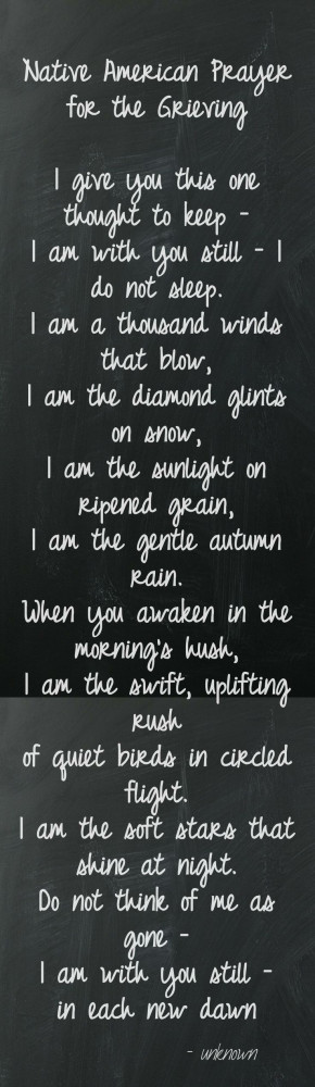 Native American grief prayer