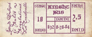 Ticket to the Knight Bus ( Harry Potter )