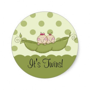 Sweet Little Pea Baby Twins Sticker