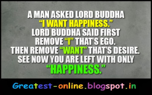 Lord Buddha Quotes - I Want Happiness.