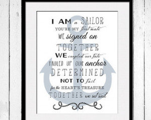 ... wall art on premium matte art paper, Typography poster, Nautical Quote