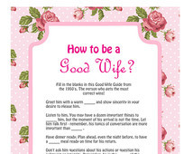 famous quotes from movies Bridal Shower games, 1950's how to be a good ...