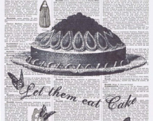 Marie Antoinette.Let them eat cake. book.page print.quote.butterflies ...