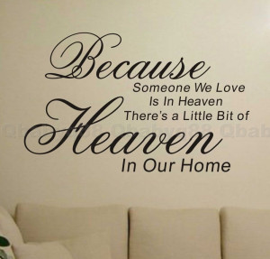... heaven Wall quotes decals Removable stickers decor DIY home family art