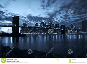 Brooklyn Bridge Night Photo