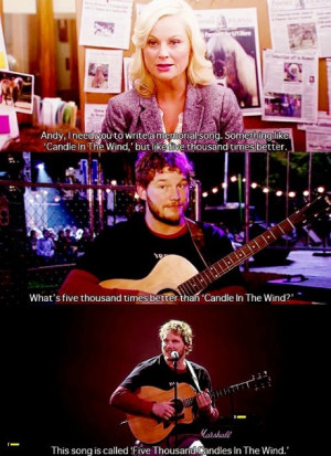 funny parks and recreation andy song