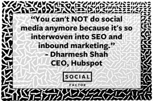 You can't NOT do social media anymore because it's so interwoven into ...