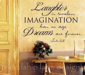 TINKERBELL QUOTE Dreams are forever VINYL wall decal/words/lettering