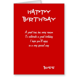 Happy birthday boss greeting cards