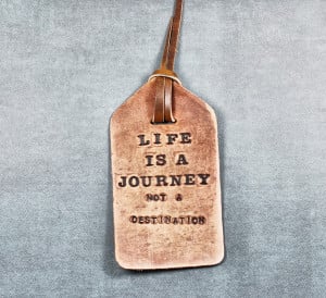 ... Small Leather Products » Leather Bookmark Fob Tag – Emerson Quote