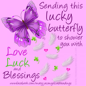 Sending this lucky butterfly to shower you with luck