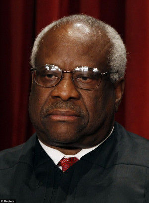 Speaking out: Supreme Court Justice Clarence Thomas told a group of ...