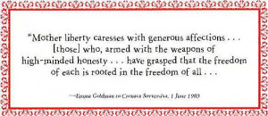 Emma Goldman quote; source: Emma Goldman Anarchist Project, sunsite ...