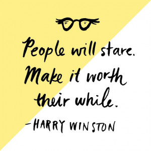 Staring: the second sincerest form of flattery.