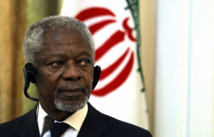 ... and Arab League envoy for the crisis in Syria Kofi Annan. ©AFP
