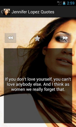 View bigger - Jennifer Lopez Best Quotes for Android screenshot