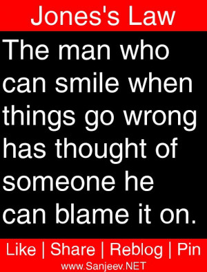 The man who smiles when things go wrong has thought of someone to ...